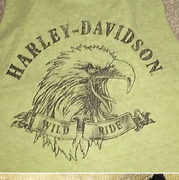 HARLEY DAVIDSON OPEN BACK BURNOUT TANK TOP EUC - Picture 2 of 5